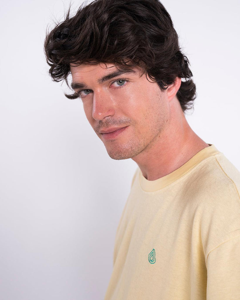 Camiseta Cáñamo Drop Amarilla - Batera Brand