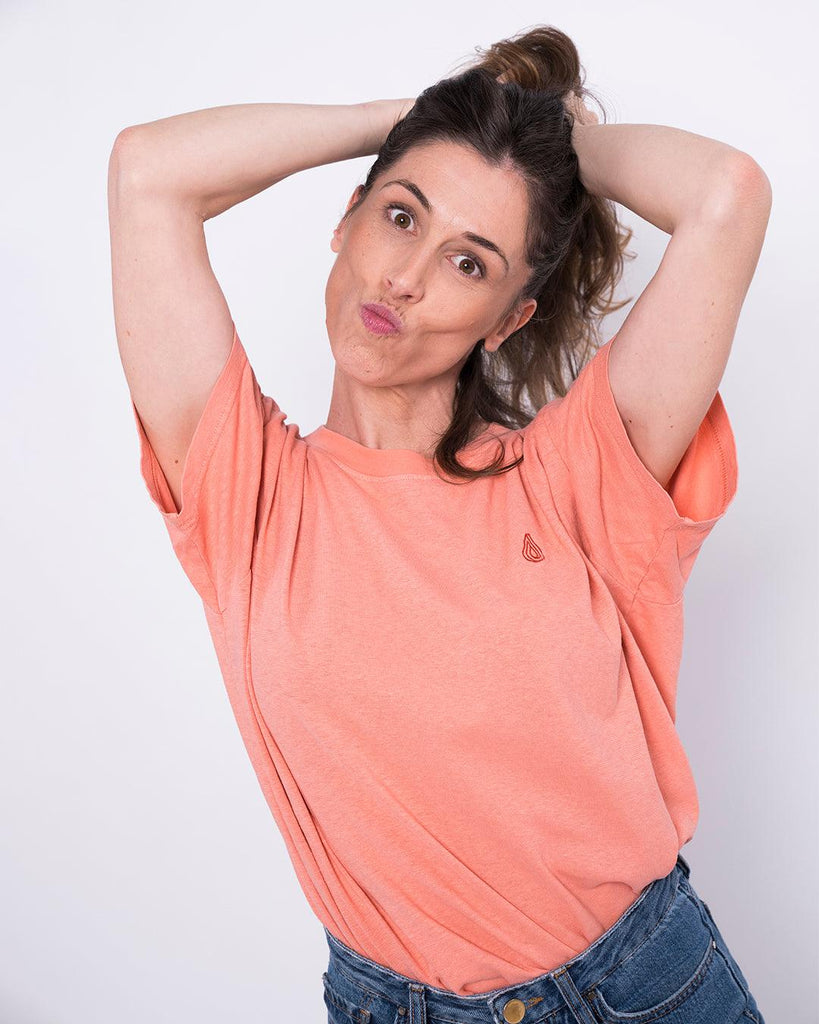 Camiseta Cáñamo Drop Coral - Batera Brand