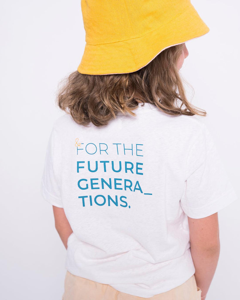 Camiseta Algodón Reciclado Oceans Blanca | Niño - Batera Brand