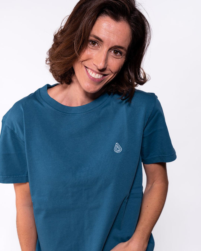 Camiseta Algodón Orgánico Drop Azul - Batera Brand