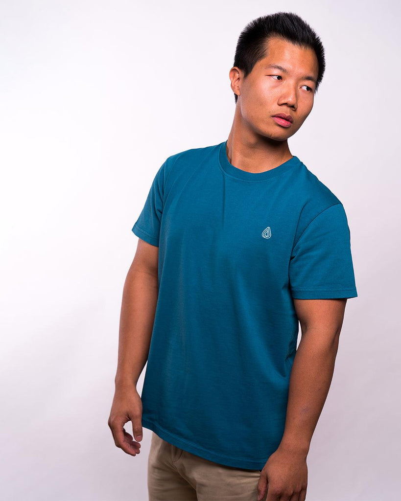 Camiseta Algodón Orgánico Drop Azul - Batera Brand