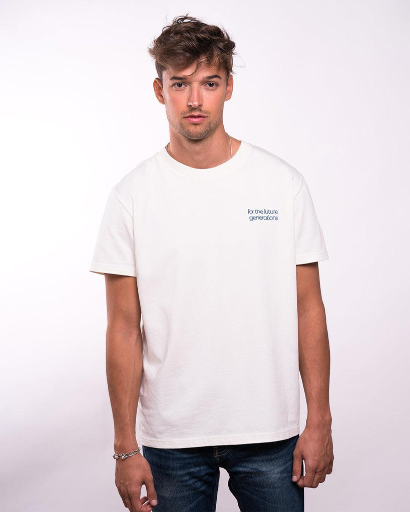 Camiseta Algodón Orgánico Future Generations Blanca - Batera Brand
