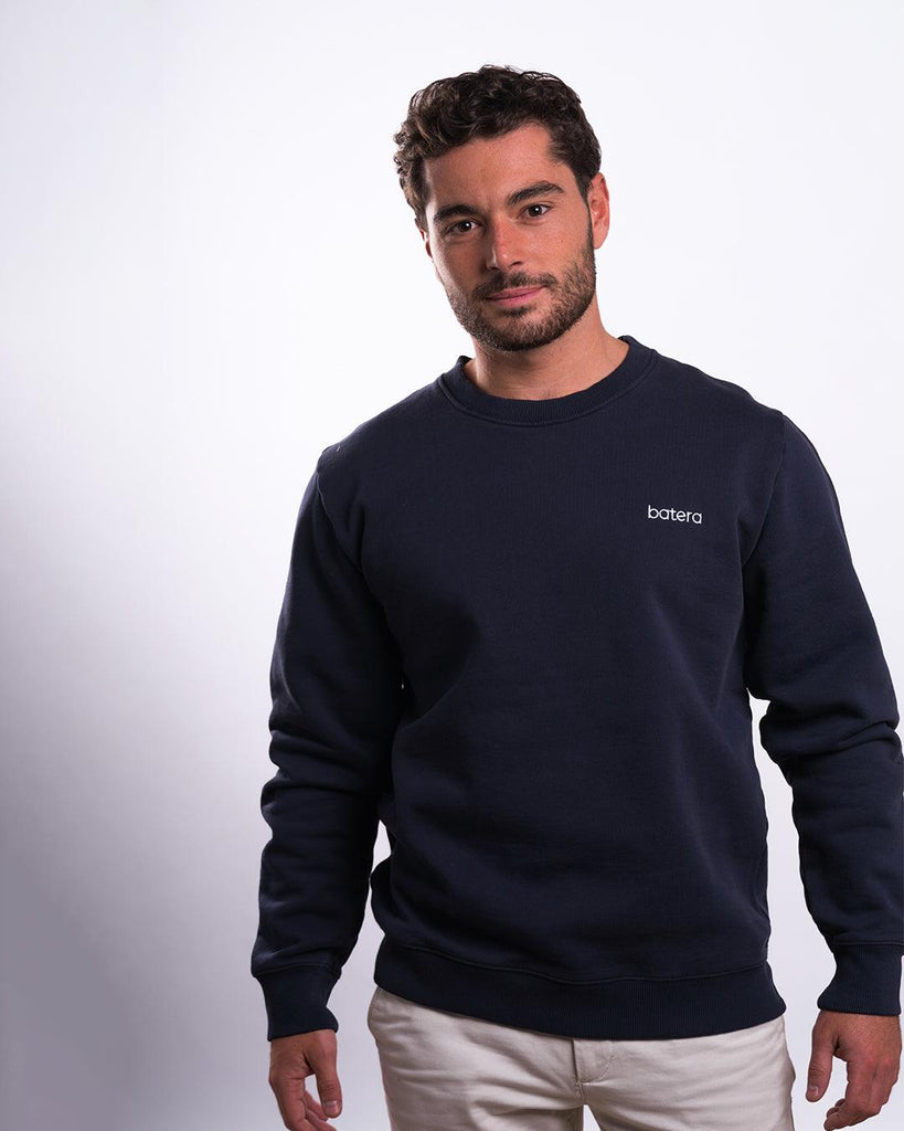 Sudadera Algodón Orgánico Batera Navy - Batera Brand