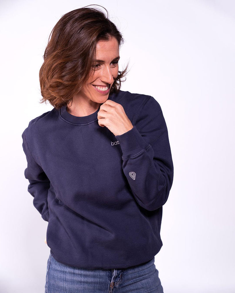 Sudadera Algodón Orgánico Batera Navy - Batera Brand